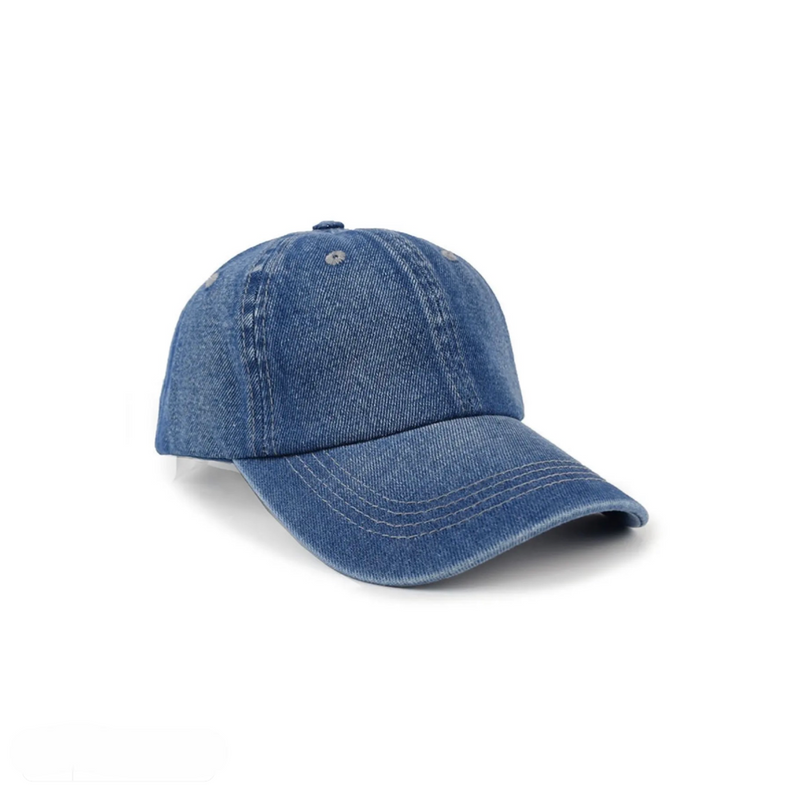 Denim Blue Baseball Cap for Men & Women - Tendi