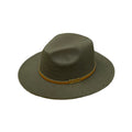 Tendi Wool Felt Fedora Hat Green - Gentlemen Hat for Men & Women - With TENDI Logo - Tendi