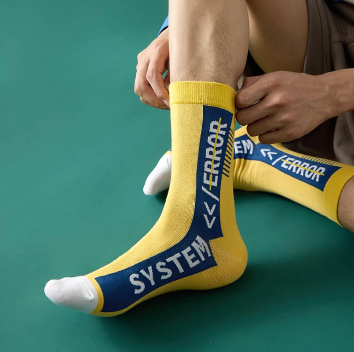 Printed Sport Socks | Yellow - Tendi