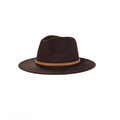 Wool Felt Fedora Hat Dark Brown | Gentlemen Hat for Men & Women - Tendi