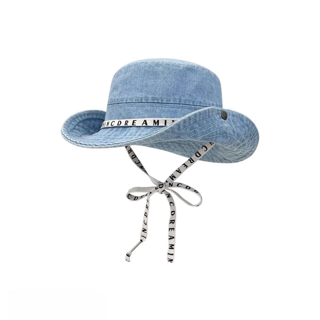 Denim Blue Floppy Hat For Men & Women | Outdoor Sun Protection | Boonie Hat