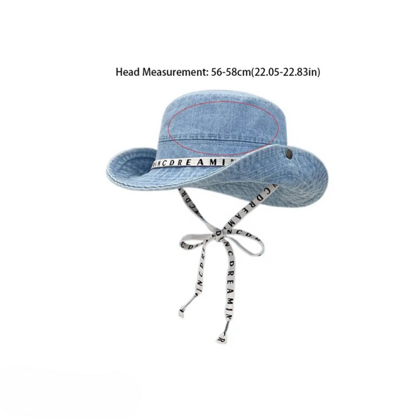 Denim Blue Floppy Hat For Men & Women | Outdoor Sun Protection | Boonie Hat