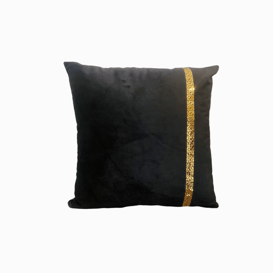 Luxury Velvet Sofa Cushion Cover | Black Royale - Tendi