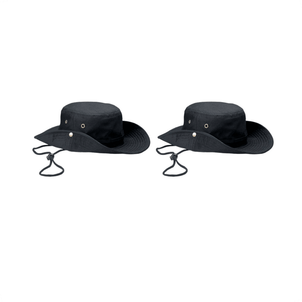 Unisex Floppy Hat | Outdoor Travel Hat | Black Color | Pack of 2 - Tendi