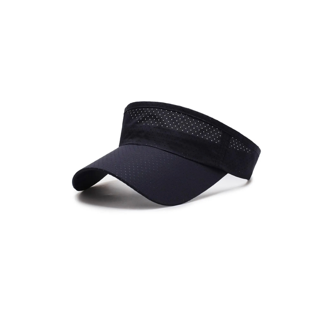 Visor Cap Head Band Navy Blue Mesh Baseball Cap - Sun Protection Adjustable Head Band for Men & Women - Tendi