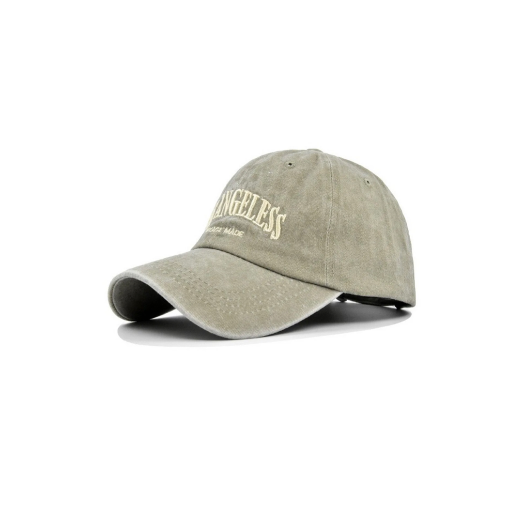 Denim Baseball Vintage Beige Cap for Men & Women - Tendi