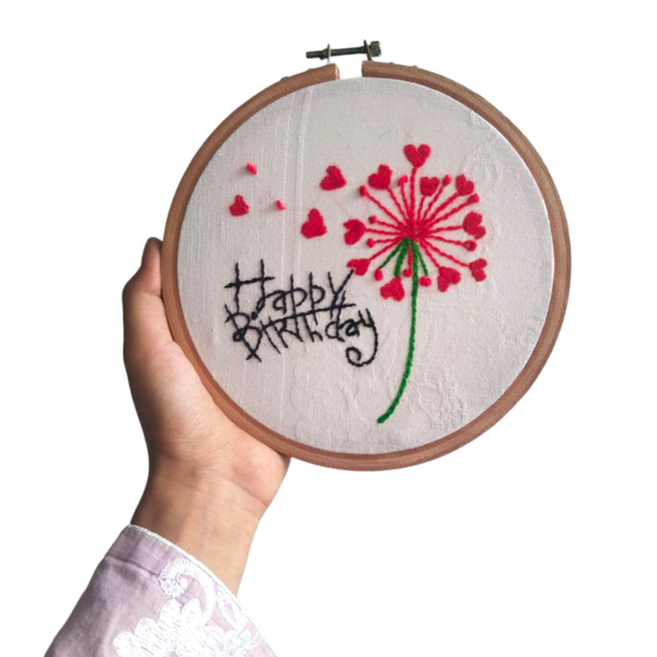 Jellybean Hand Embroidered Hoop // Abstract Embroidery, Bright, Colourful,  Unique, Rainbow, Birthday Gift 