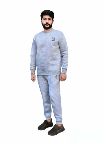 Grey Fleece Sweat Set | Sweat Shirt + Sweat Trouser | Winter