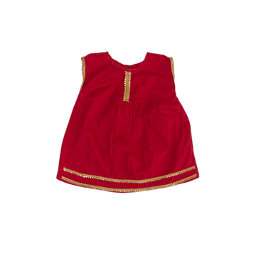 Red Sleeveless Frock - Tendi